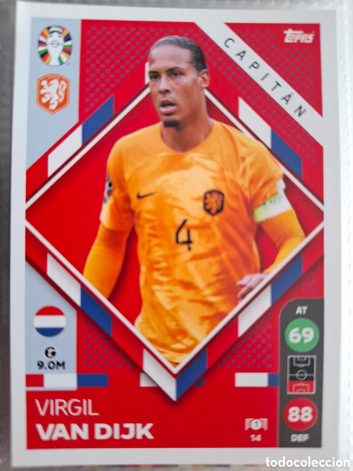 Coleccionismo Cromos antiguos: Virgil Van Dijk Match Attax Euro 2024