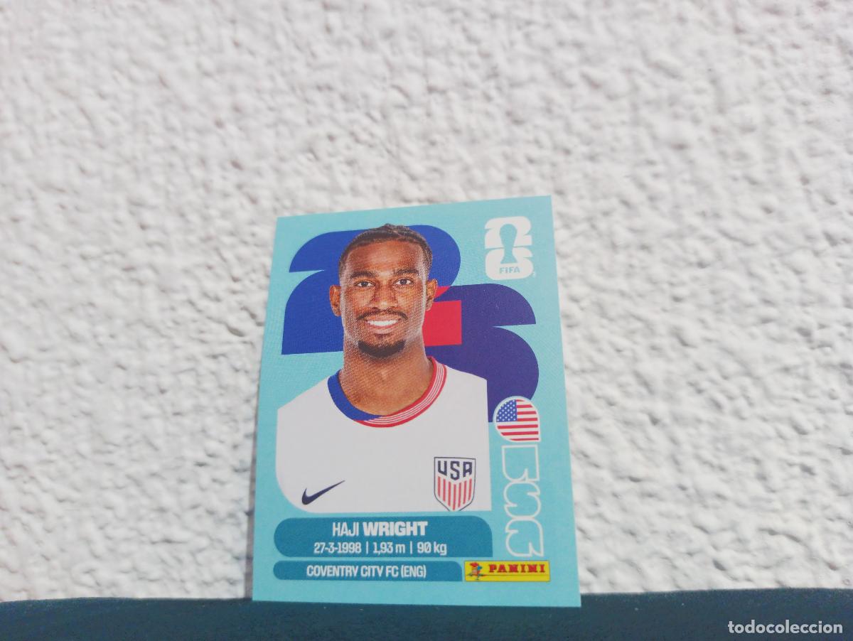 Sammeln alte Sammelbilder: USA 19 HAJI WRIGHT BASE ESTADOS UNIDOS MUNDIAL 2026 26 STICKERS USA MEXICO
