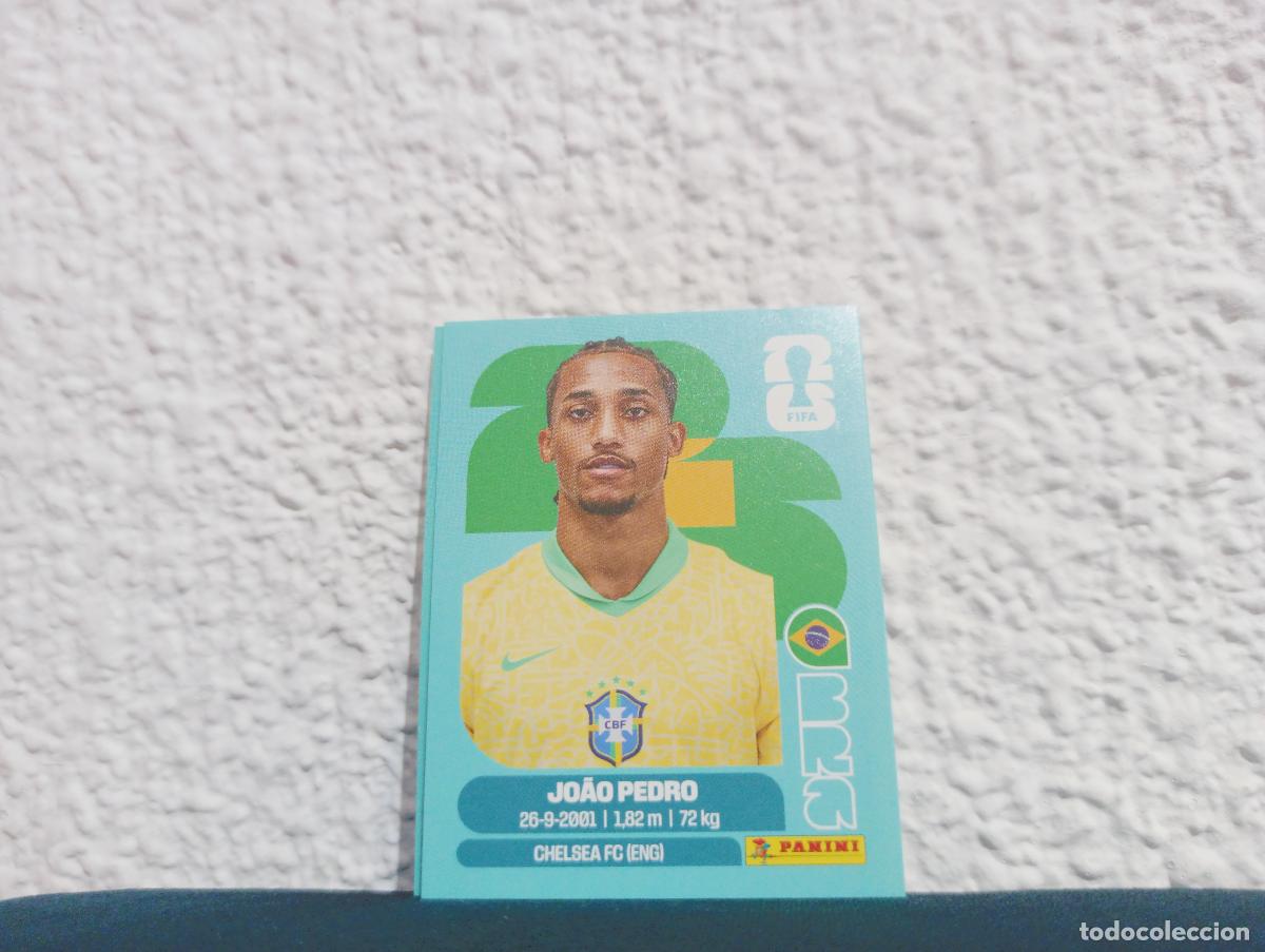 Coleccionismo Cromos antiguos: BRA 16 JO&Atilde;O PEDRO BASE BRASIL MUNDIAL 2026 26 STICKERS USA MEXICO