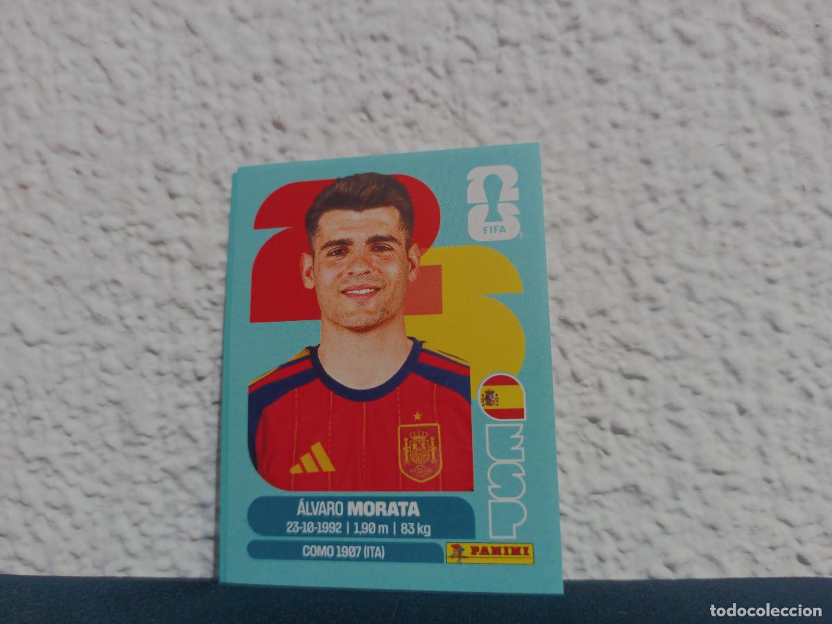 Coleccionismo Cromos antiguos: ESP 19 ALVARO MORATA BASE ESPA&Ntilde;A MUNDIAL 2026 26 STICKERS USA MEXICO