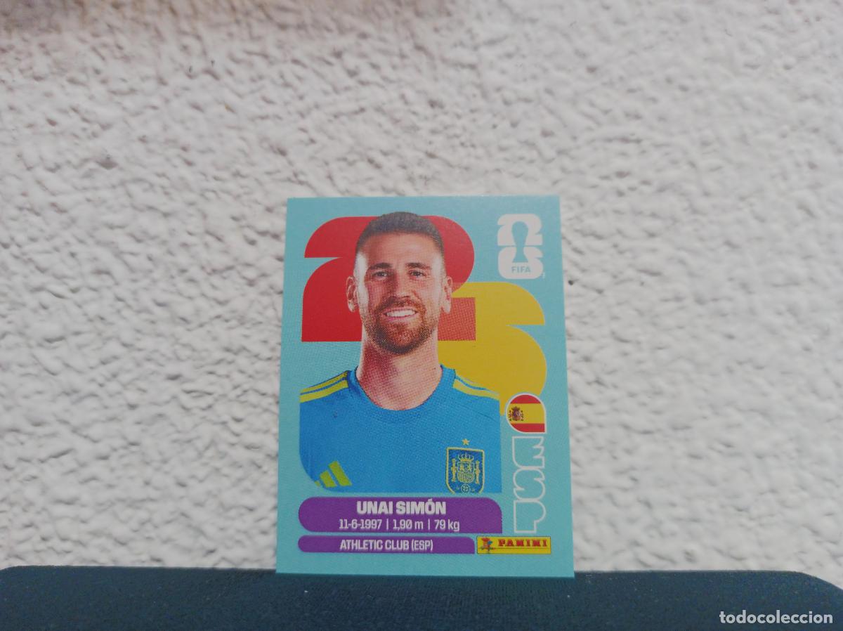 Coleccionismo Cromos antiguos: ESP 2 UNAI SIMON BASE ESPA&Ntilde;A MUNDIAL 2026 26 STICKERS USA MEXICO