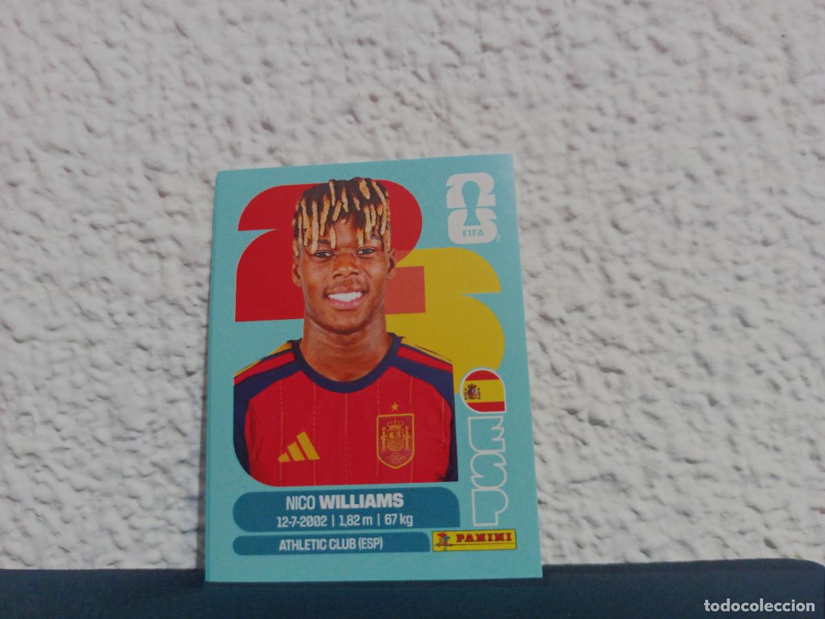 Coleccionismo Cromos antiguos: ESP 17 NICO WILLIAMS BASE ESPA&Ntilde;A MUNDIAL 2026 26 STICKERS USA MEXICO