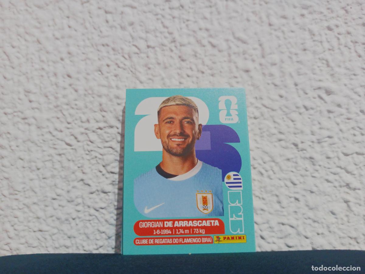 Coleccionismo Cromos antiguos: URU 11 GIORGIAN DE ARRASCAETA BASE URUGUAY MUNDIAL 2026 26 STICKERS USA MEXICO