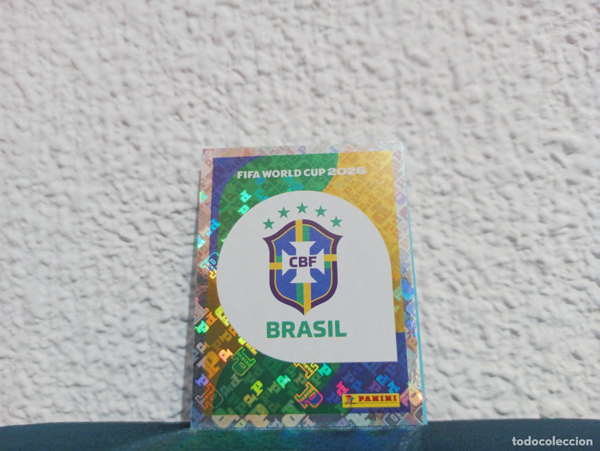 Coleccionismo Cromos antiguos: BRA 1 ESCUDO BASE BRASIL MUNDIAL 2026 26 STICKERS USA MEXICO