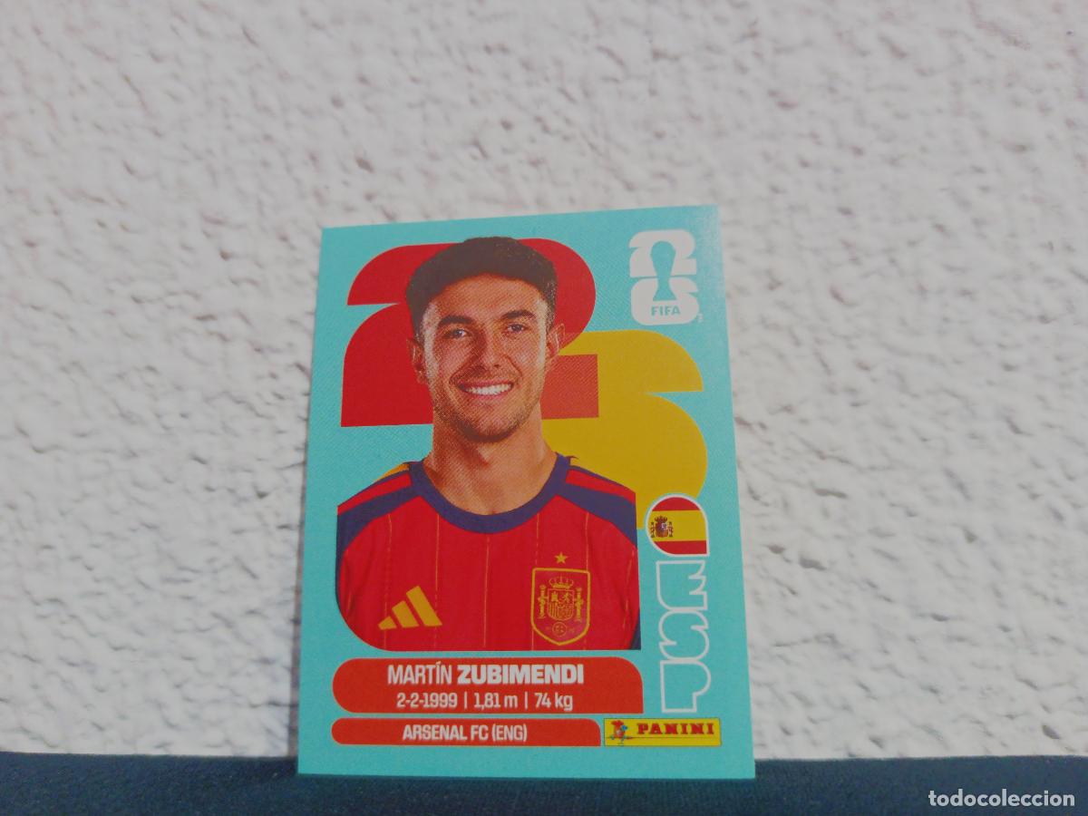 Coleccionismo Cromos antiguos: ESP 9 MARTIN ZUBIMENDI BASE ESPA&Ntilde;A MUNDIAL 2026 26 STICKERS USA MEXICO