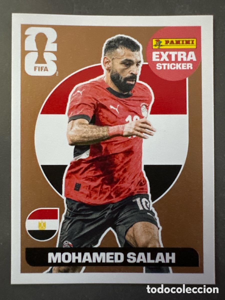Coleccionismo Cromos antiguos: FIFA WORLD CUP 2026 EXTRA STICKER BRONCE SALAH PANINI