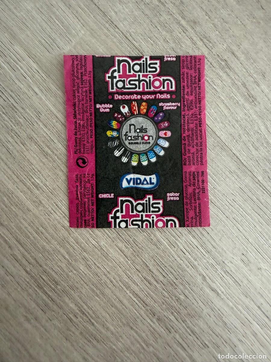 Coleccionismo Cromos antiguos: Envoltorio chicle Nails Fashion de Vidal