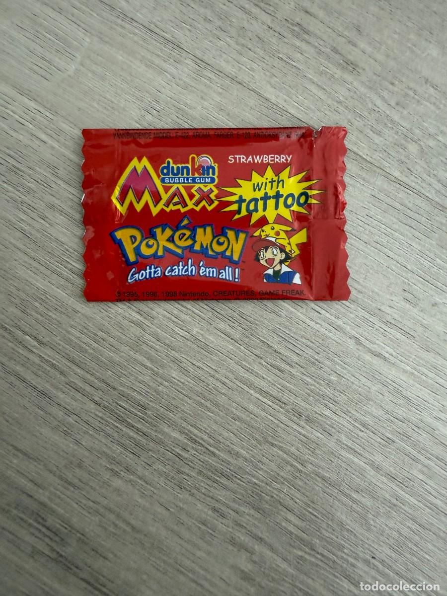 Coleccionismo Cromos antiguos: Envoltorio chicle Dunkin de Pokemon