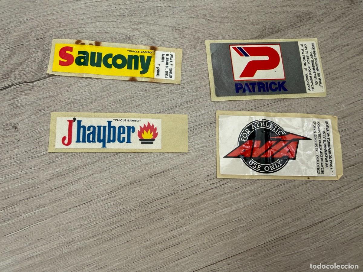 Coleccionismo Cromos antiguos: 4 cromos pegatinas chicle Zapatillas Bambo Marcas