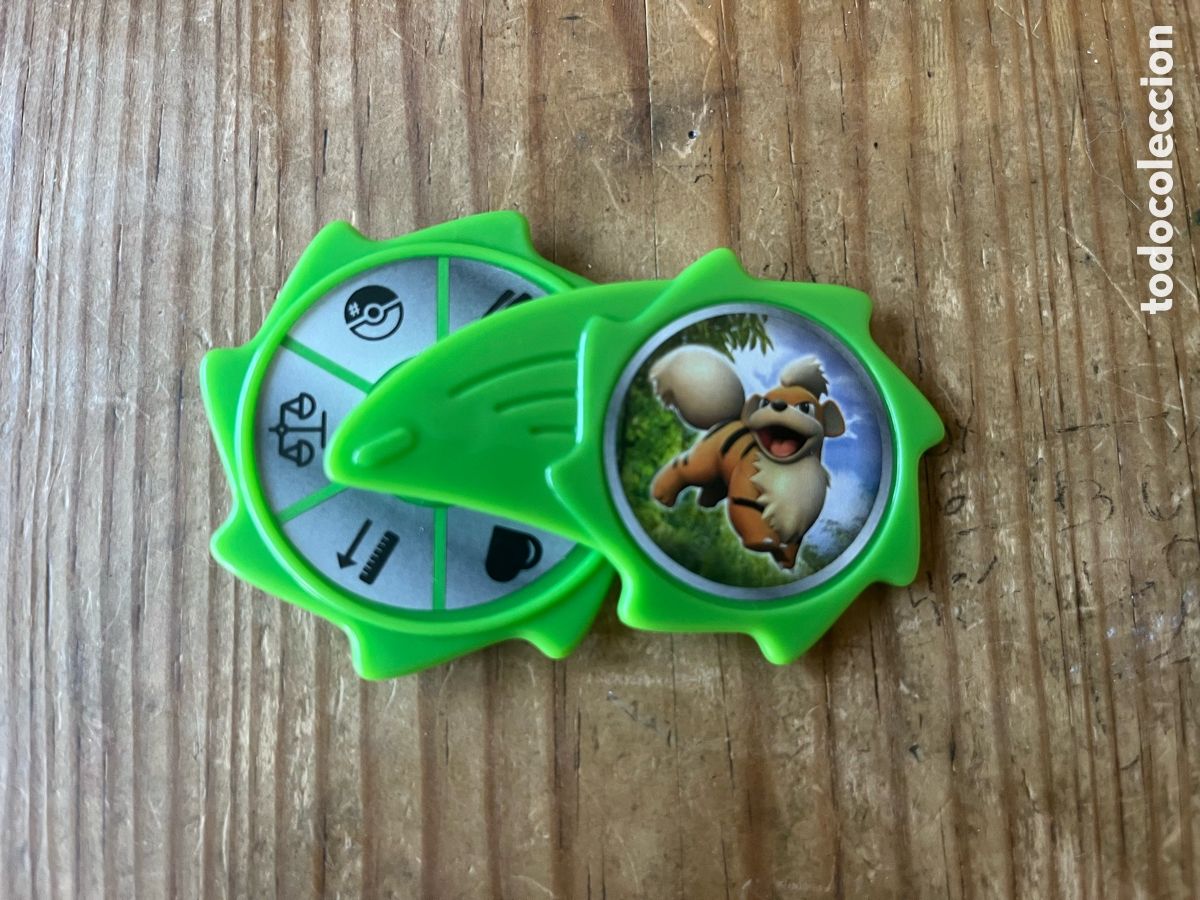 Coleccionismo Cromos antiguos: R31887 LANZA TAZOS SERIE POKEMON PROMOCION MCDONALDS 2022 VERDE CARTA CROMOS