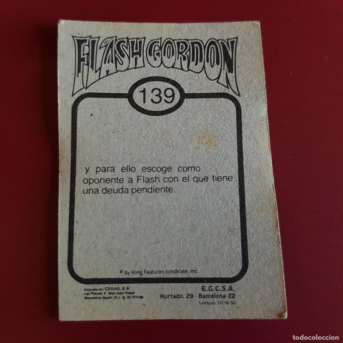 Coleccionismo cromos antiguos: EGCSA - FLASH GORDON - 1980 - 80 - 139 - NUNCA PEGADO - Foto 2
