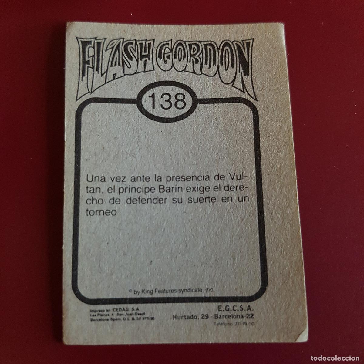 Coleccionismo cromos antiguos: EGCSA - FLASH GORDON - 1980 - 80 - 138 - NUNCA PEGADO - Foto 2