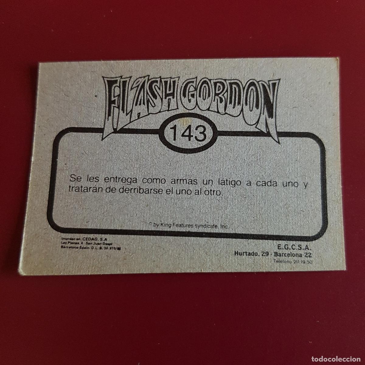 Coleccionismo cromos antiguos: EGCSA - FLASH GORDON - 1980 - 80 - 143 - NUNCA PEGADO - Foto 2