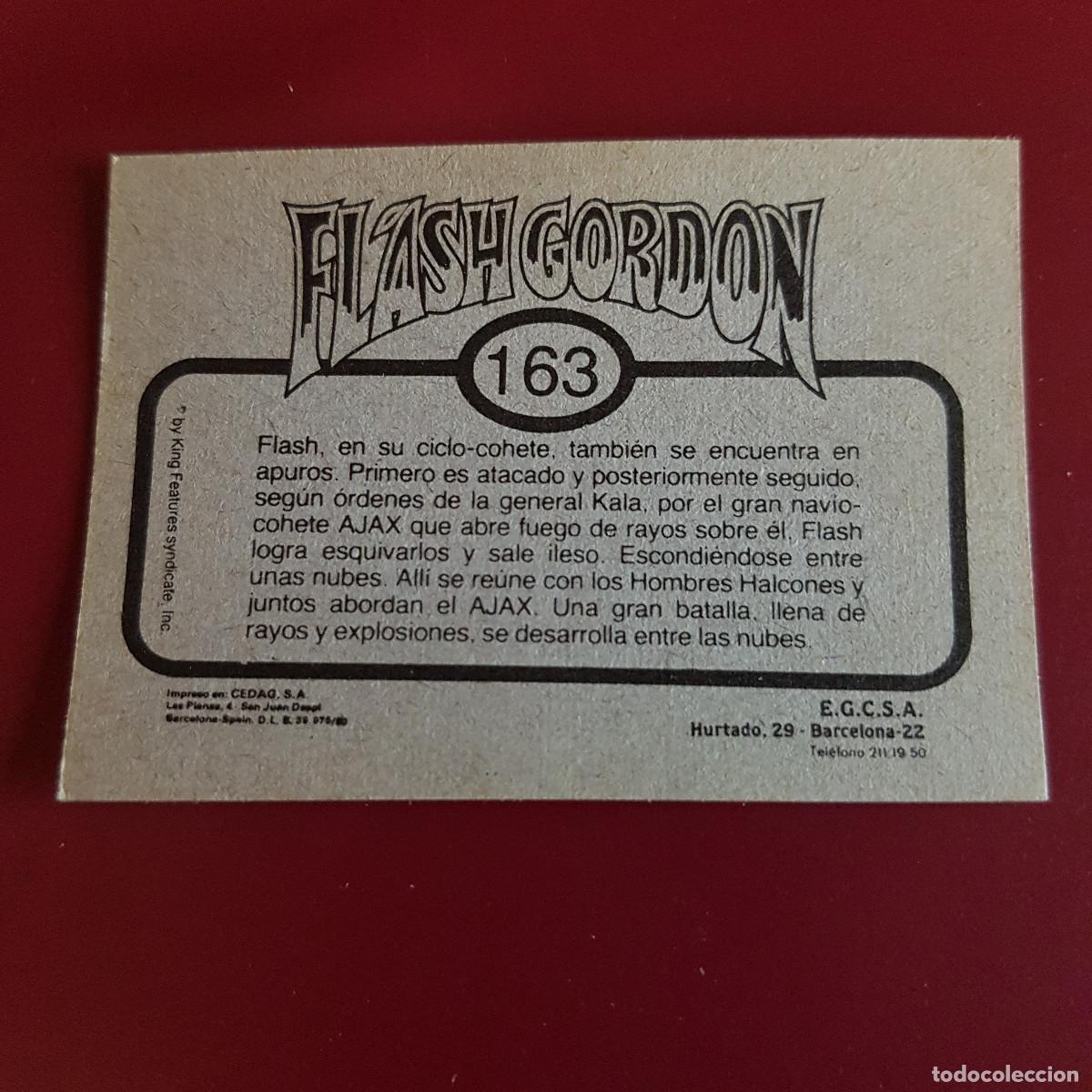 Coleccionismo cromos antiguos: EGCSA - FLASH GORDON - 1980 - 80 - 163 - NUNCA PEGADO - Foto 2