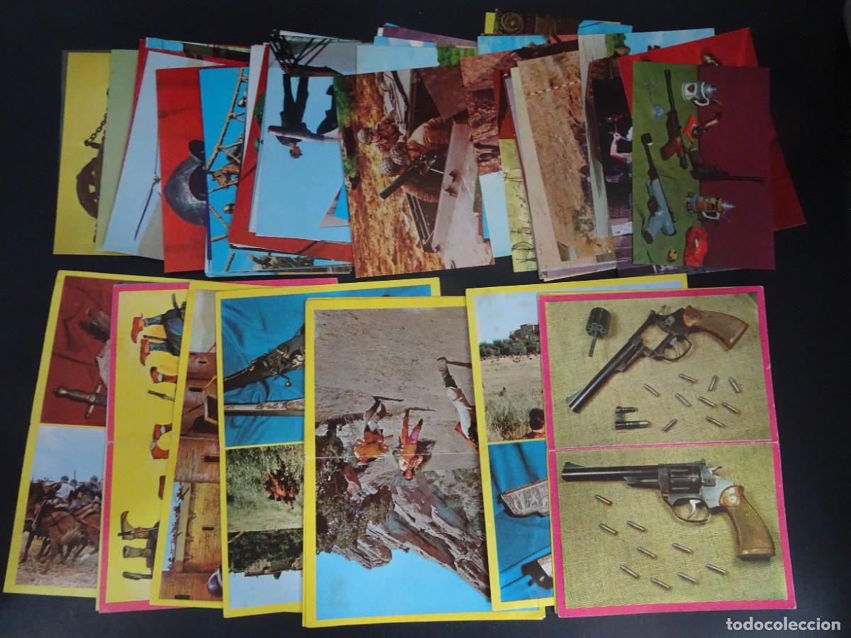 Coleccionismo Cromos antiguos: LOTE DE CROMOS 59 + 11 DOBLES ,HIST&Oacute;RIA DE LAS ARMAS, SIN PEGAR , VER FOTOS