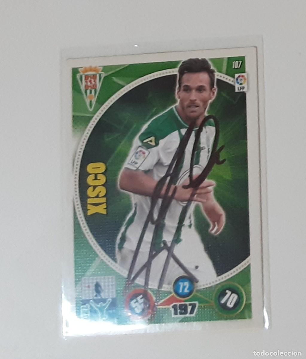 Coleccionismo Cromos antiguos: Cromo firmado autografo xisco betis
