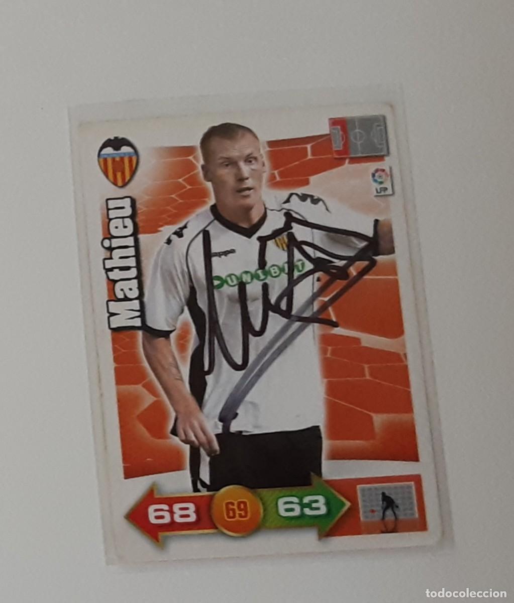 Coleccionismo Cromos antiguos: Cromo firmado autografo mathieu Valencia