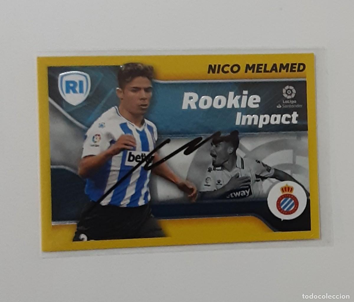 Sammeln alte Sammelbilder: Cromo firmado autografo nico melamed espa&ntilde;ol