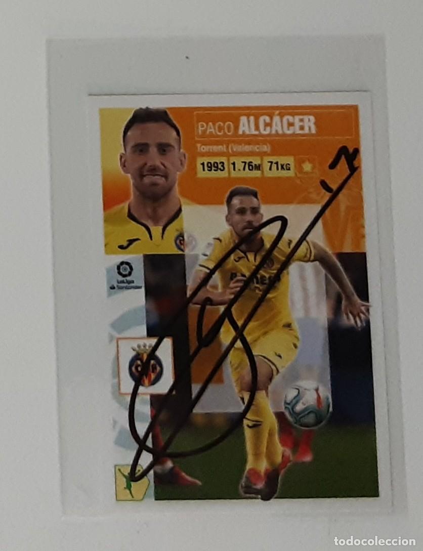 Coleccionismo Cromos antiguos: Cromo firmado autografo paco alcacer villarreal
