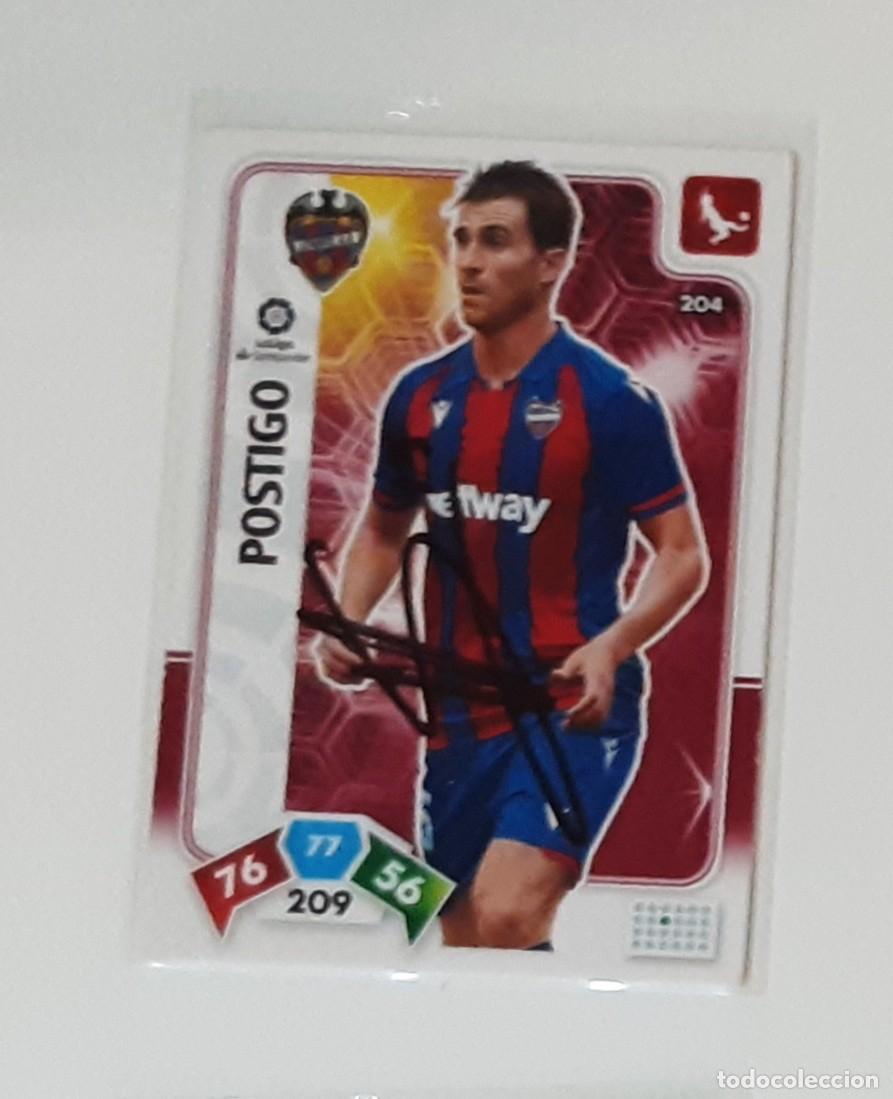 Coleccionismo Cromos antiguos: Cromo firmado autografo postigo levante