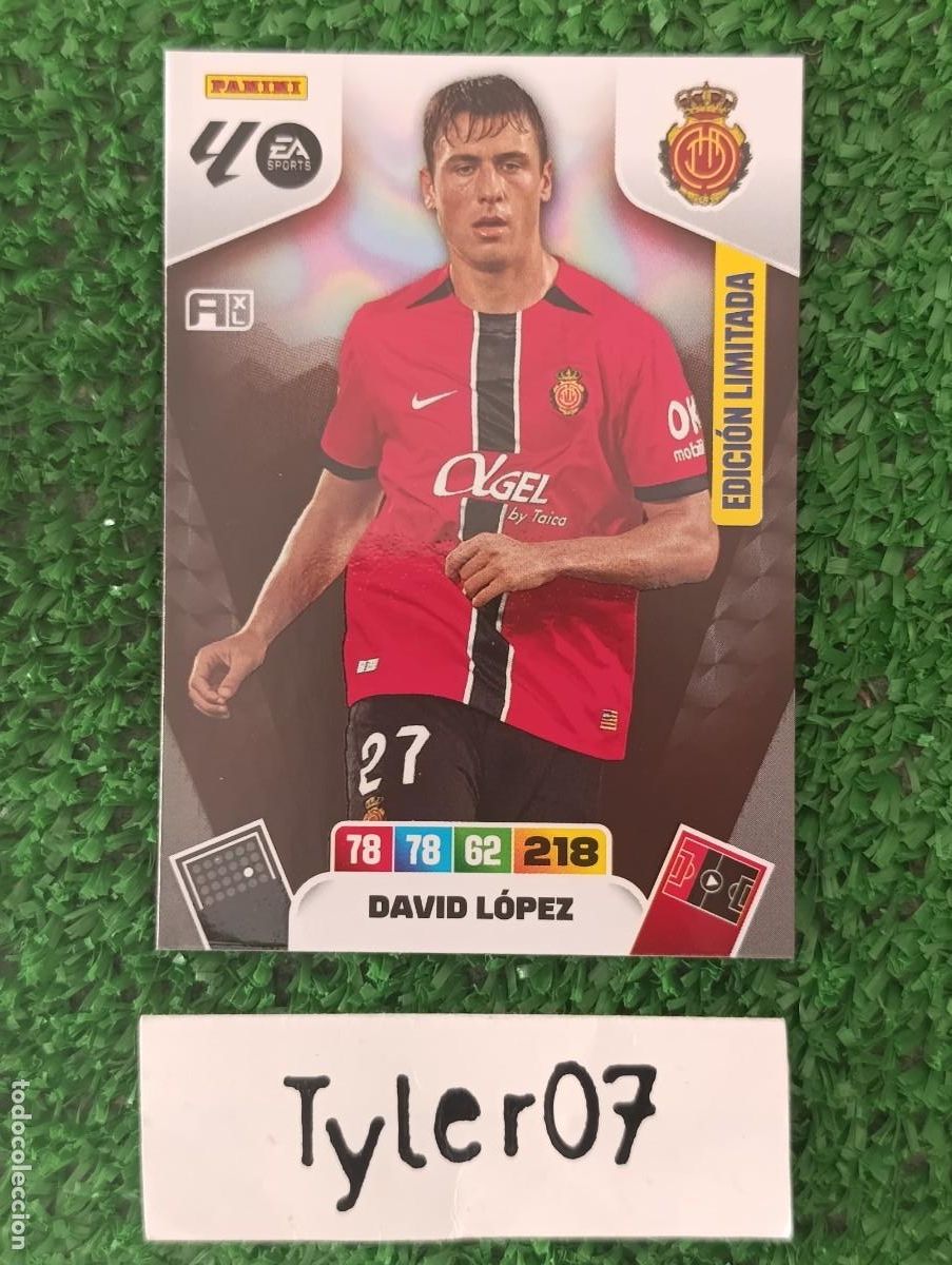 Coleccionismo Cromos antiguos: DAVID LOPEZ MALLORCA EDICION LIMITADA ADRENALYN XL 2025 2026 25 26