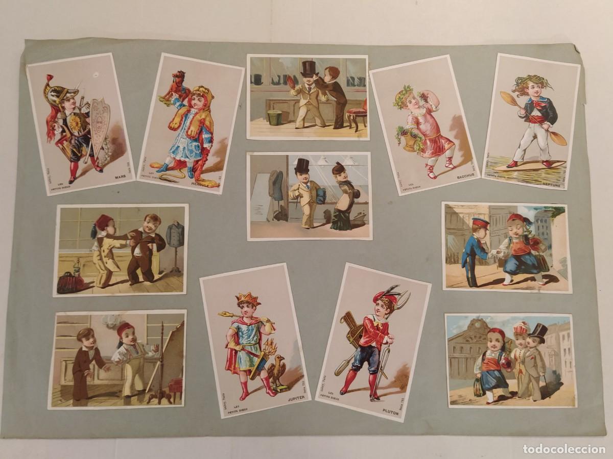 Colecionismo Cromos antigos: CROMOS MUY ANTIGUOS PEGADOS A CARTULINA - VER FOTOS