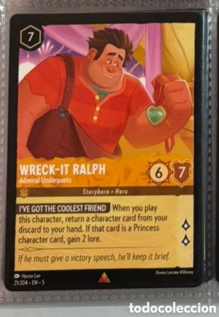 Coleccionismo Cromos antiguos: WRECK-IT RALPH Carta set LORCANA TCG