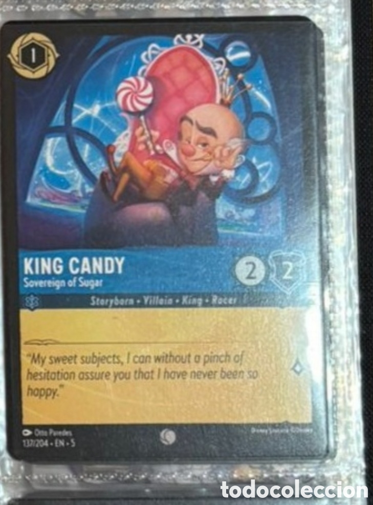 Coleccionismo Cromos antiguos: KING CANDY Carta set LORCANA TCG