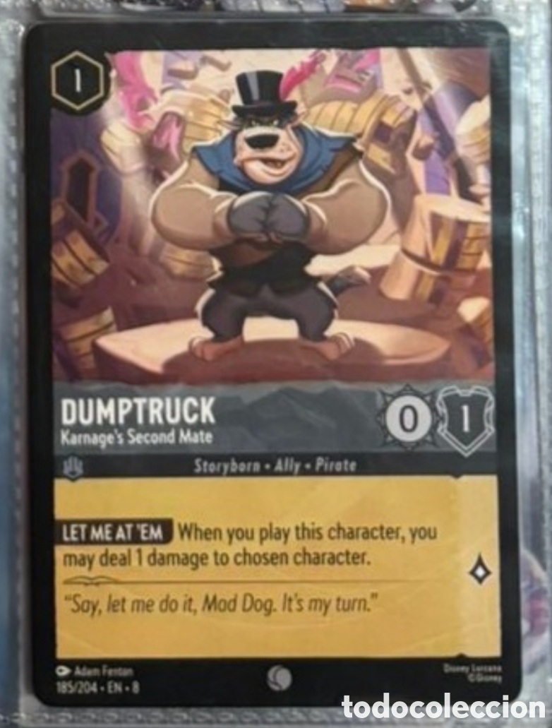 Coleccionismo Cromos antiguos: DUMPTRUCK Carta set LORCANA TCG