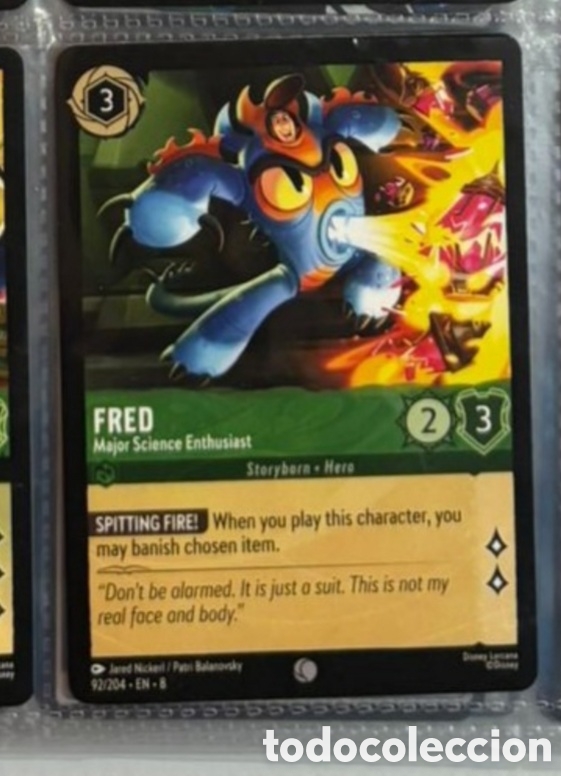 Coleccionismo Cromos antiguos: FRED Carta set LORCANA TCG