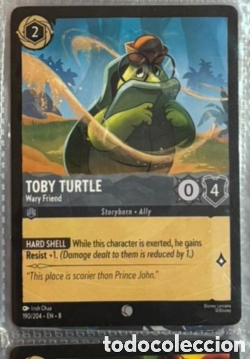 Coleccionismo Cromos antiguos: TOBY TURTLE Carta set LORCANA TCG