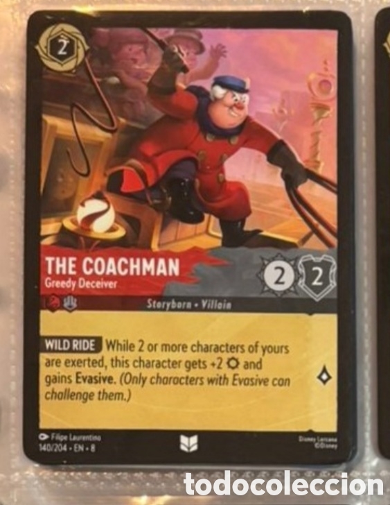 Coleccionismo Cromos antiguos: THE COACHMAN Carta set LORCANA TCG