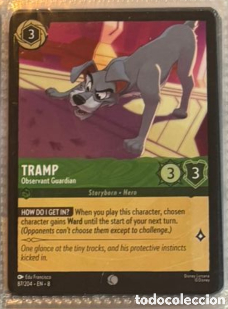 Coleccionismo Cromos antiguos: TRAMP Carta set LORCANA TCG