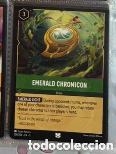 Coleccionismo Cromos antiguos: EMERALD CHROMICON Carta set LORCANA TCG