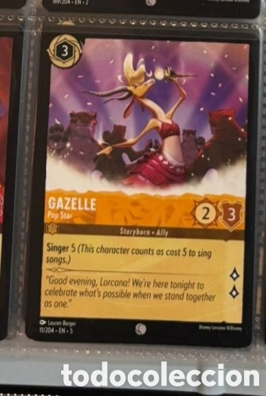 Coleccionismo Cromos antiguos: GAZELLE Carta set LORCANA TCG