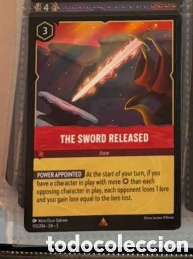 Collectionnisme Cartes &agrave; collectionner anciennes: THE SWORD RELEASED Carta set LORCANA TCG
