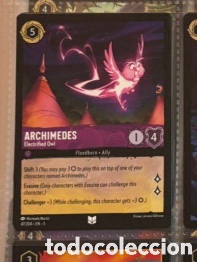 Coleccionismo Cromos antiguos: ARCHIMEDES Carta set LORCANA TCG