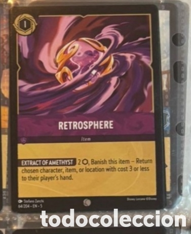 Coleccionismo Cromos antiguos: RETROSPHERE Carta set LORCANA TCG