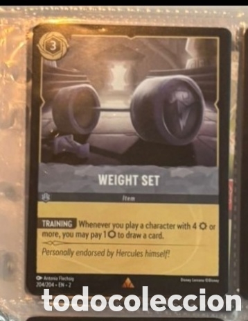 Collectable Antique Stickers: WEIGHT SET Carta set LORCANA TCG
