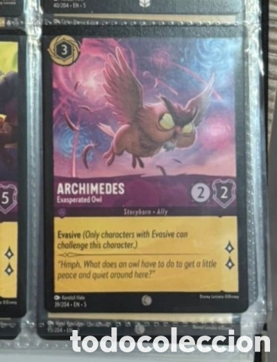 Collectable Antique Stickers: ARCHIMEDES Carta set LORCANA TCG