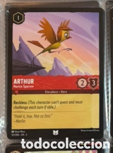 Coleccionismo Cromos antiguos: ARTHUR Carta set LORCANA TCG