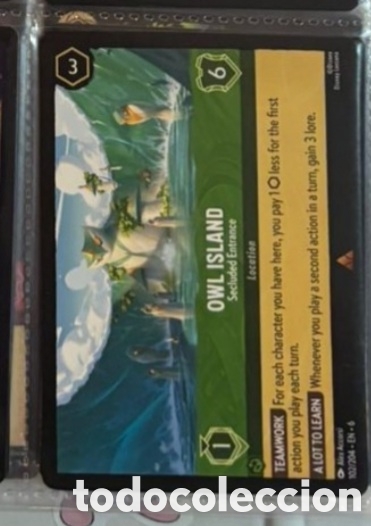 Coleccionismo Cromos antiguos: OWL ISLAND Carta set LORCANA TCG