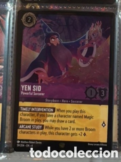 Coleccionismo Cromos antiguos: YEN SID Carta set LORCANA TCG