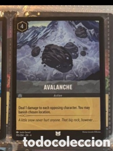 Coleccionismo Cromos antiguos: AVALANCHE Carta set LORCANA TCG
