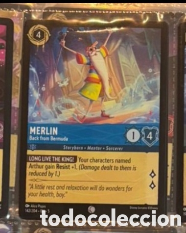Coleccionismo Cromos antiguos: MERLIN Carta set LORCANA TCG