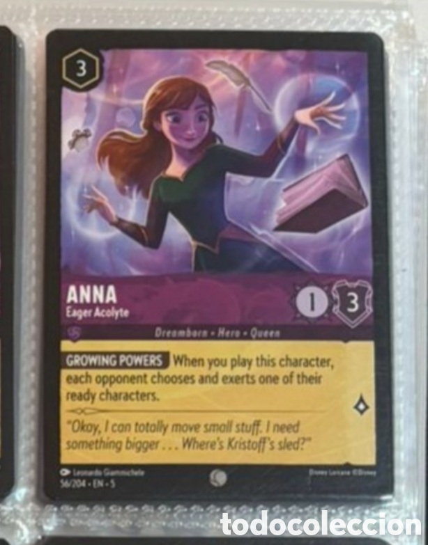 Coleccionismo Cromos antiguos: ANNA FROZEN Carta set LORCANA TCG