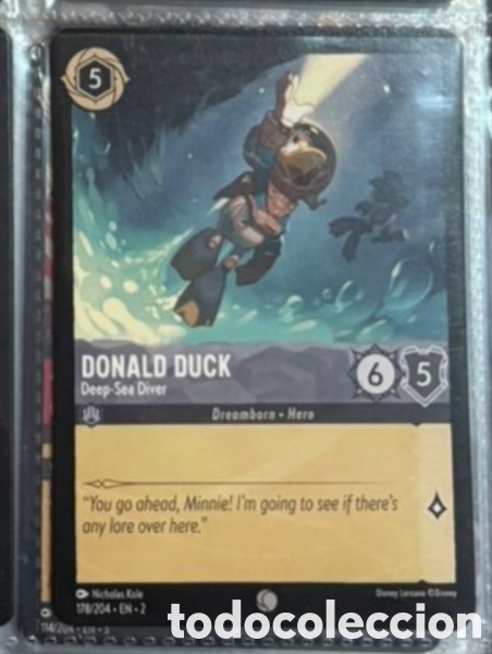 Coleccionismo Cromos antiguos: DONALD DUCK Carta set LORCANA TCG