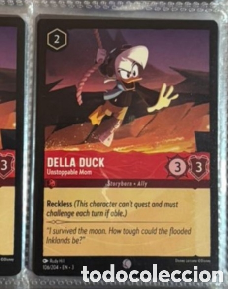 Coleccionismo Cromos antiguos: DELLA DUCK Carta set LORCANA TCG