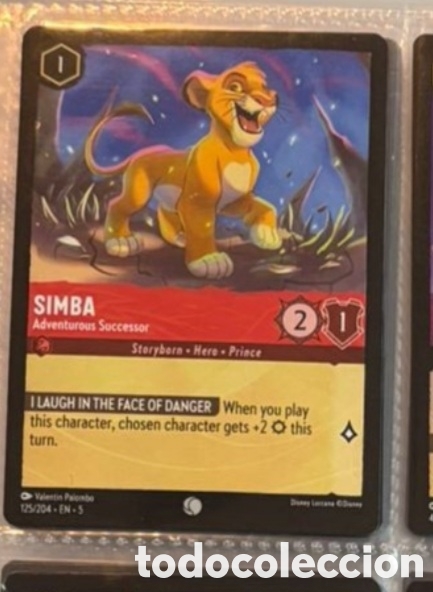 Coleccionismo Cromos antiguos: SIMBA Carta set LORCANA TCG