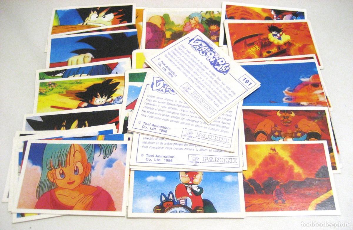 Coleccionismo Cromos antiguos: LOTE DE 55 CROMOS DRAGON BALL. PANINI, 1986.